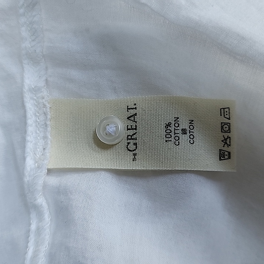 The Great. The Pathway Dress white & Broderie Anglaise Cotton Shorts off-white - Picture 9 of 15